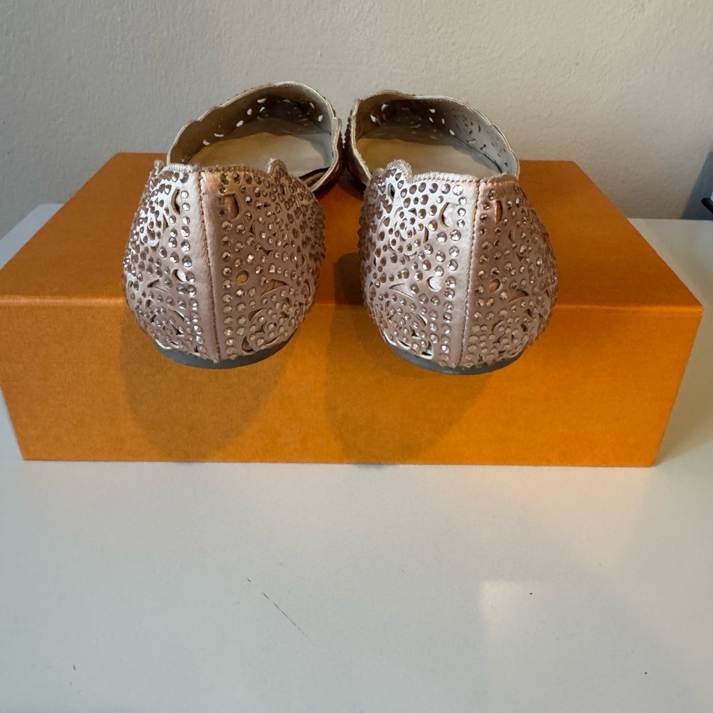 Betsy Johnson Rhinestone Metallic Flats - Picture 6 of 11